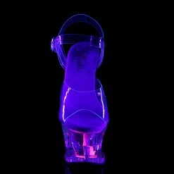 Pleaser MOON-708CAT - Clr/Clr-Neon Pink