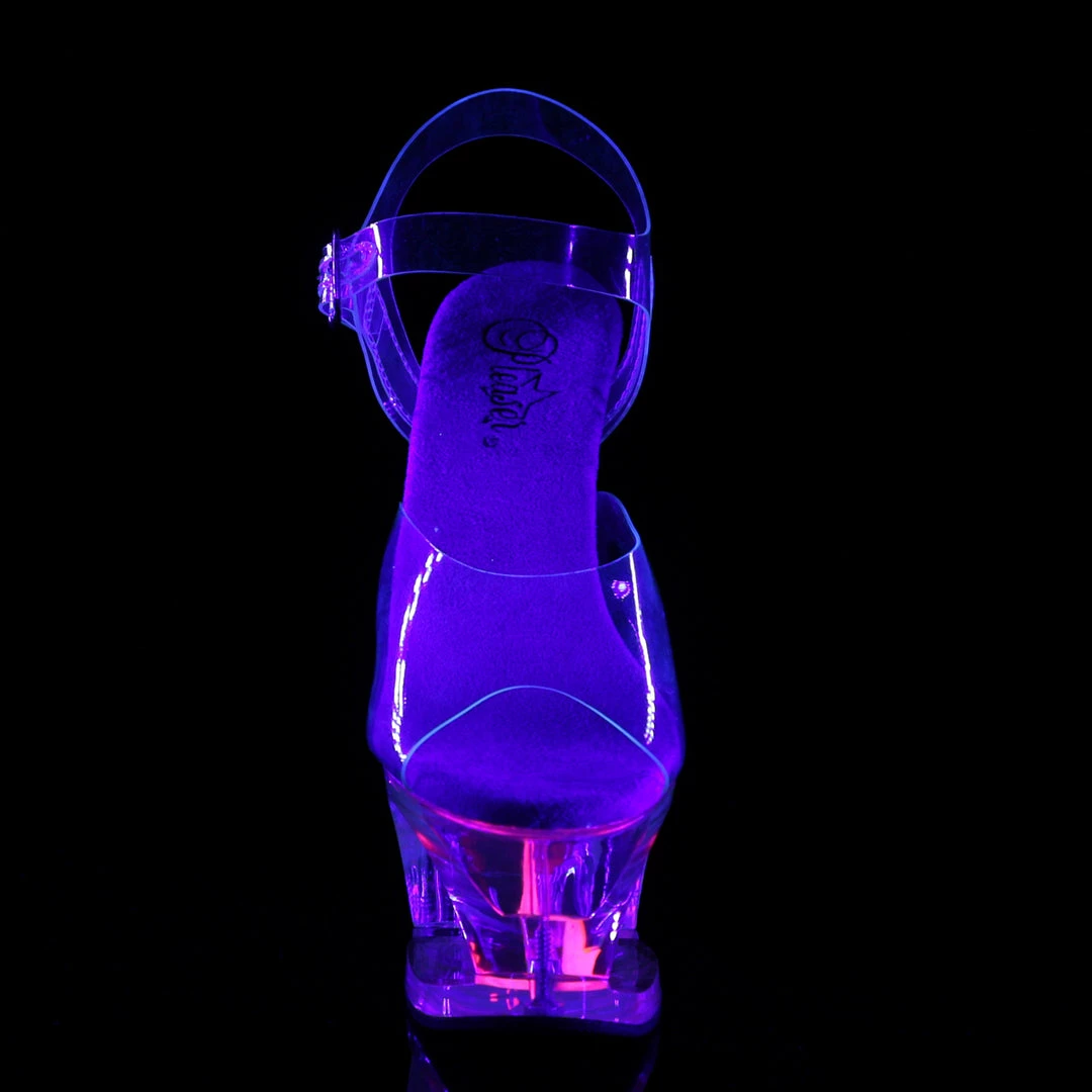 Pleaser MOON-708CAT - Clr/Clr-Neon Pink 4 Pleaser MOON-708CAT - Clr/Clr-Neon Pink