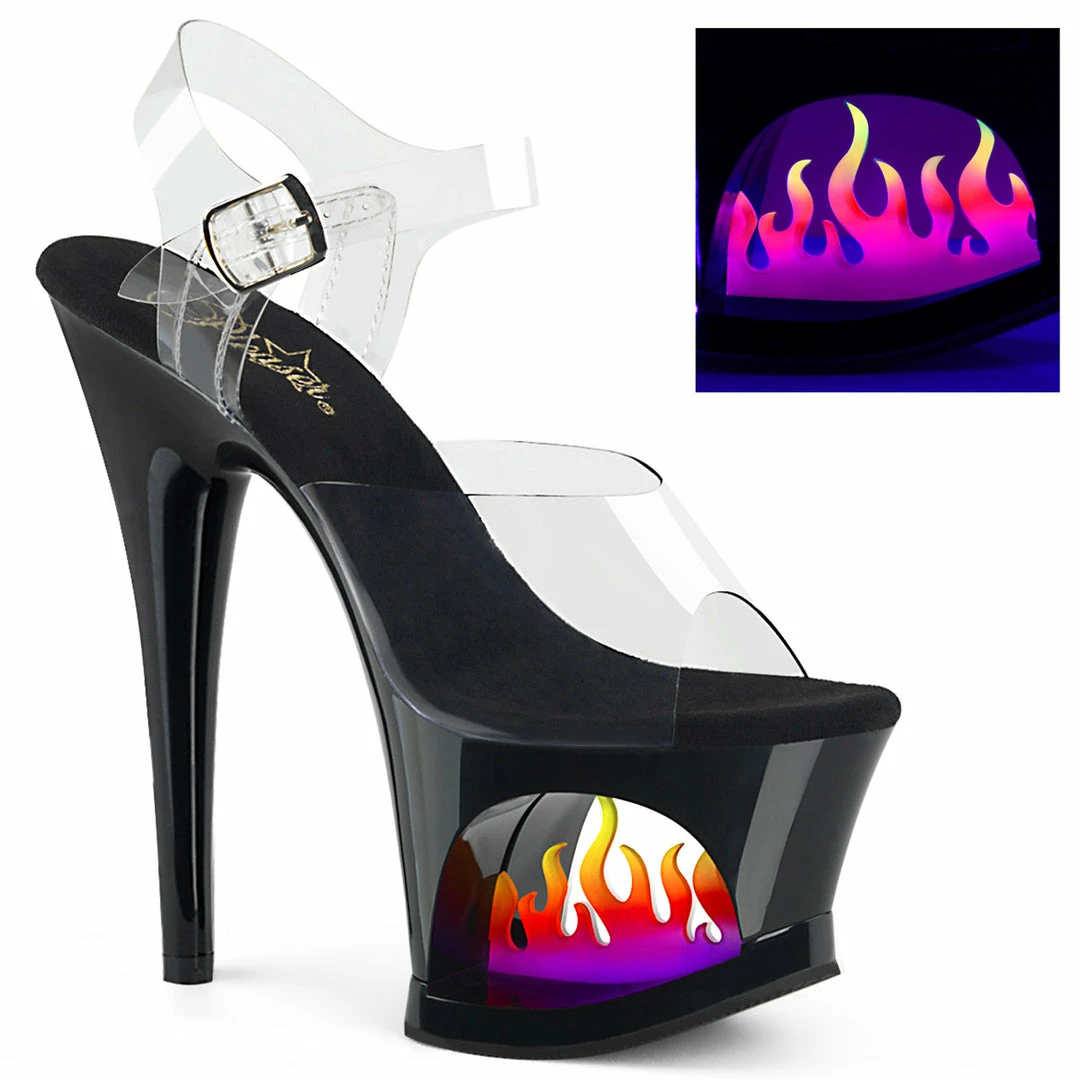 Pleaser MOON-708FLM - Clr/Blk-Ombre 3 Pleaser MOON-708FLM - Clr/Blk-Ombre