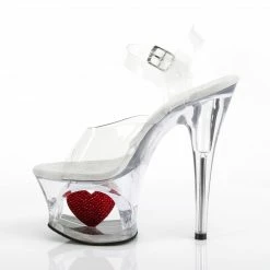 Pleaser MOON-708HRS - Clr/Clr-Red 9 Pleaser MOON-708HRS - Clr/Clr-Red