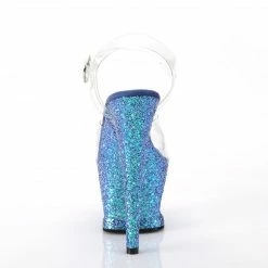 Pleaser MOON-708LG - Clr/Blue Multi Glitter Exotic Dancing
