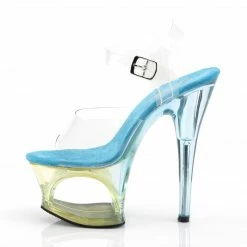 Pleaser MOON-708MCT - Clr/Lt. Blue Tinted Exotic Dancing