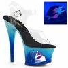 Pleaser MOON-708MER - Clr/Blue Ombre Exotic Dancing