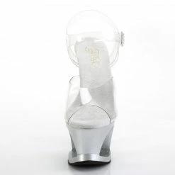 Pleaser MOON-708MG - Clr/Slv Exotic Dancing