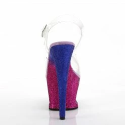 Pleaser Exotic Dancing MOON-708OMBRE - Clr/Fuchsia-Blue Ombre