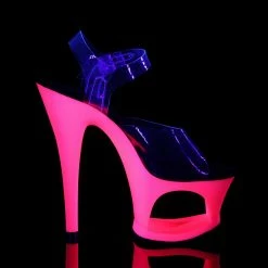 Pleaser Exotic Dancing MOON-708UV - Clr/Neon H. Pink