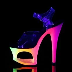 Pleaser MOON-708UV - Clr/Neon Multi