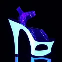 Pleaser Exotic Dancing MOON-708UV - Clr/Neon White