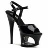 Pleaser MOON-709 - Blk/Blk Exotic Dancing