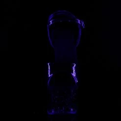 Pleaser Exotic Dancing MOON-709RSS - Blk Pat/Blk