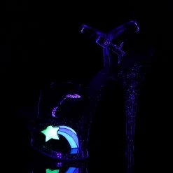 Pleaser Exotic Dancing MOON-709RSS - Blk Pat/Blk