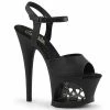 Pleaser MOON-709SK - Blk Faux Leather/Blk Matte Exotic Dancing 2 Pleaser MOON-709SK - Blk Faux Leather/Blk Matte Exotic Dancing
