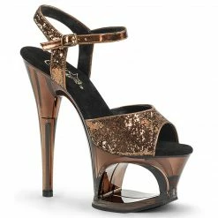 Pleaser Exotic Dancing MOON-710GT - Bronze Glitter/Bronze Tinted