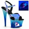 Pleaser MOON-711MER - Blue Shifting TPU/Blue Ombre Exotic Dancing