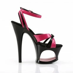 Pleaser MOON-728 - H. Pink-Blk Pat/Blk