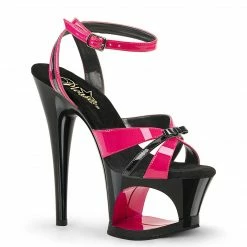Pleaser MOON-728 - H. Pink-Blk Pat/Blk