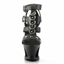 Pleaser MOON-758 - Blk Faux Leather/Blk Matt