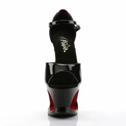 Pleaser MOON-760FH - Blk-Red Pat/Blk Exotic Dancing