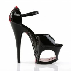 Pleaser MOON-760FH - Blk-Red Pat/Blk Exotic Dancing