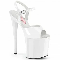 Pleaser NAUGHTY-809 - Wht Pat/Wht