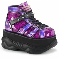 Demonia Punk & Goth NEPTUNE-100 - Purple Glitter-Hologram
