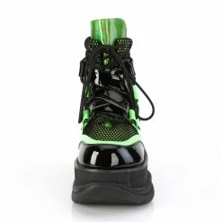 Demonia NEPTUNE-126 - Blk-Green Pat Multi