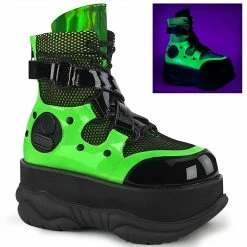 Demonia NEPTUNE-126 - Blk-Green Pat Multi