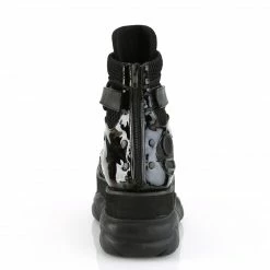 Demonia NEPTUNE-126 - Blk Vegan Leather-Fishnet Fabric-Pat 10 Demonia NEPTUNE-126 - Blk Vegan Leather-Fishnet Fabric-Pat