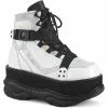 Demonia NEPTUNE-181 - Wht Vegan Leather Multi