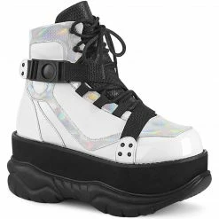 Demonia NEPTUNE-181 - Wht Vegan Leather Multi