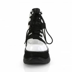 Demonia NEPTUNE-181 - Wht Vegan Leather Multi