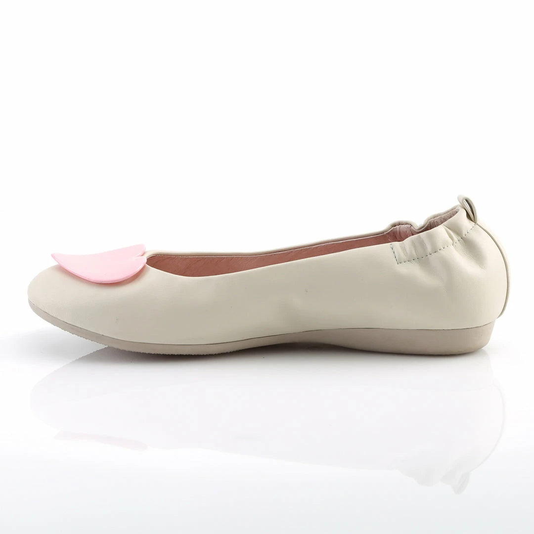 Pin Up Couture OLIVE-05 - Cream Faux Leather 5 Pin Up Couture OLIVE-05 - Cream Faux Leather