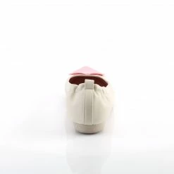 Pin Up Couture OLIVE-05 - Cream Faux Leather 10 Pin Up Couture OLIVE-05 - Cream Faux Leather