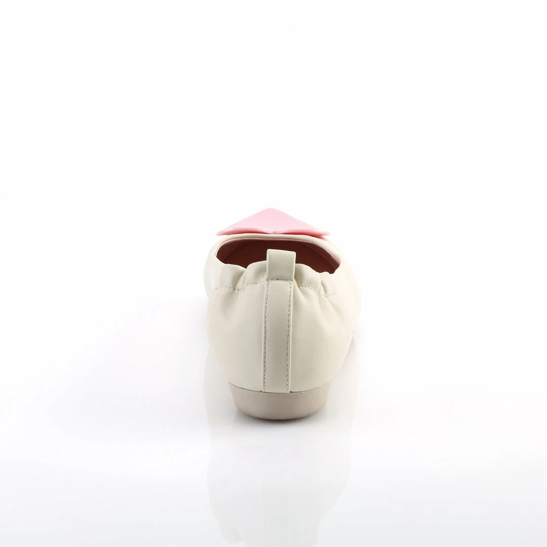 Pin Up Couture OLIVE-05 - Cream Faux Leather 6 Pin Up Couture OLIVE-05 - Cream Faux Leather