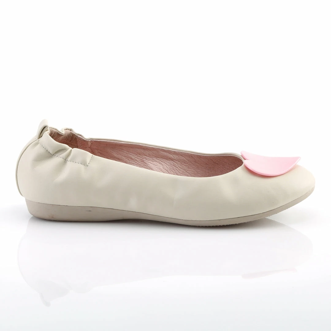 Pin Up Couture OLIVE-05 - Cream Faux Leather 7 Pin Up Couture OLIVE-05 - Cream Faux Leather