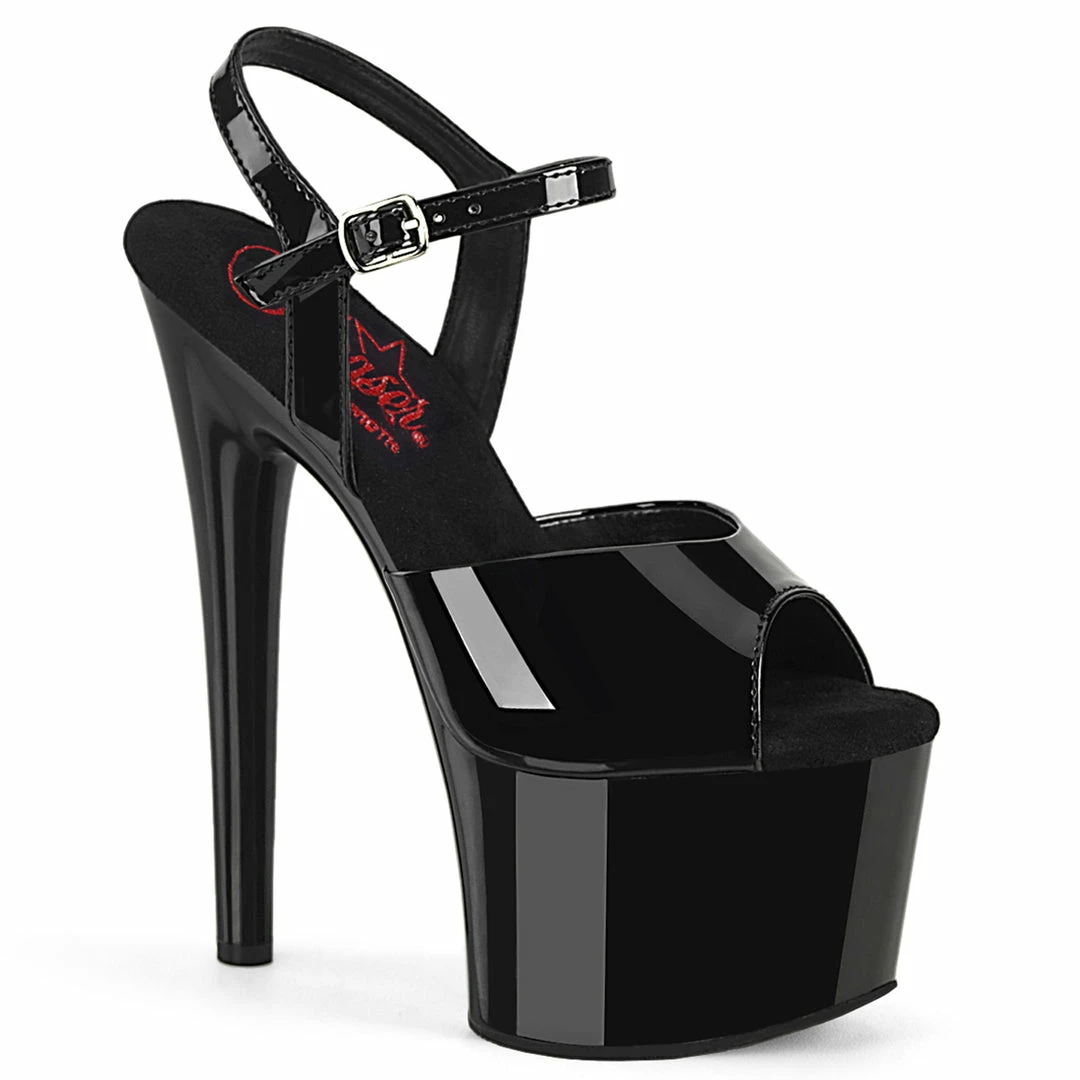 Pleaser Exotic Dancing PASSION-709 - Blk Pat/Blk 3 Pleaser Exotic Dancing PASSION-709 - Blk Pat/Blk