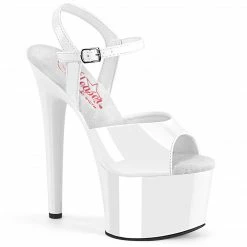 Pleaser PASSION-709 - Wht Pat/Wht Exotic Dancing