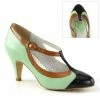 Pin Up Couture PEACH-03 - Mint Multi Faux Leather