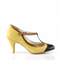 Pin Up Couture PEACH-03 - Yellow Multi Faux Leather