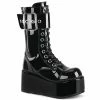 Demonia PETROL-150 - Blk Pat Punk & Goth 2 Demonia PETROL-150 - Blk Pat Punk & Goth