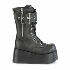 Demonia PETROL-150 - Blk Vegan Leather Punk & Goth