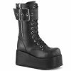 Demonia PETROL-150 - Blk Vegan Leather Punk & Goth