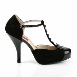 Pleaser Pink Label PINUP-02 - Blk M. Suede-Blk Pat