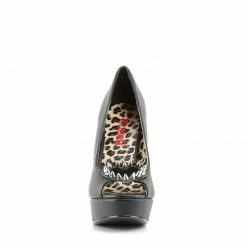 Demonia Punk & Goth PIXIE-17 - Blk Vegan Leather -Pony Faux Fur