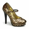 Pin Up Couture Vintage & Retro PLEASURE-02 - Gold Pat (Cheetah Print)