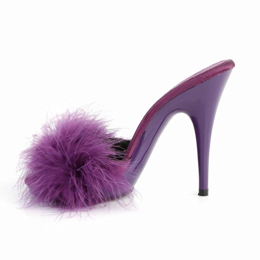Fabulicious POISE-501F - Purple Satin-Marabou Fur/Purple 5 Fabulicious POISE-501F - Purple Satin-Marabou Fur/Purple