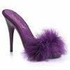 Fabulicious POISE-501F - Purple Satin-Marabou Fur/Purple