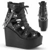 Demonia POISON-95 - Blk Vegan Leather Punk & Goth