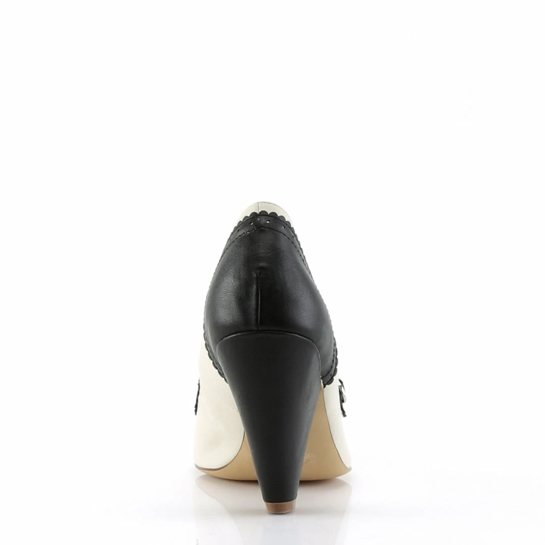 Pin Up Couture POPPY-18 - Black-Cream Faux Leather 6 Pin Up Couture POPPY-18 - Black-Cream Faux Leather