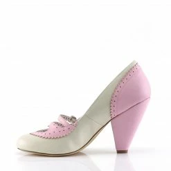 Pin Up Couture POPPY-18 - B. Pink-Cream Faux Leather 9 Pin Up Couture POPPY-18 - B. Pink-Cream Faux Leather